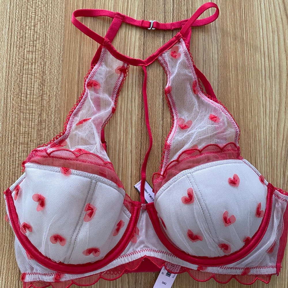Victoria’s Secret bra with hearts